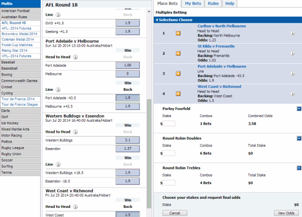 Betfair Multi Screenshot