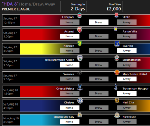 Colossus Bets winning team selection area