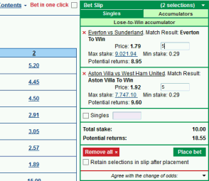 Marathonbet betting slip