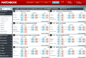 Matchbook interface