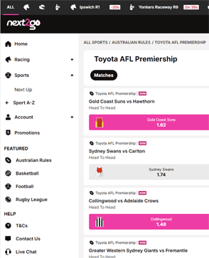 next2go navigation screenshot next2go navigation screenshot