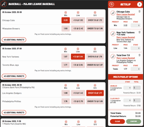 NinjaBet odds and betslip screenshot NinjaBet odds and betslip screenshot