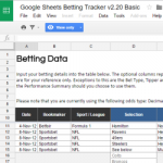 Google Sheets Betting Tracker Released